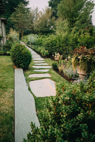 Shaughnessy - Flagstone path through garden (2)